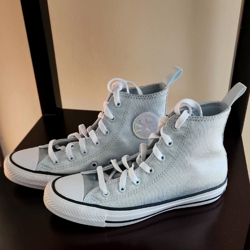 Kids Shoes - Converse - Light Blue High-Top Sneakers - Size 4.5 Youth